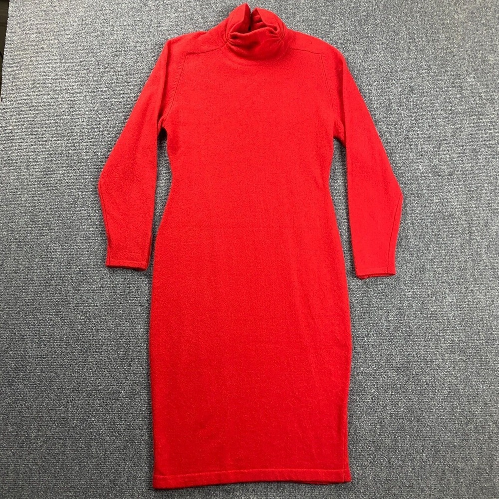 Outlander Dress Womens Petite Small Red Sweater Lambswool Angora Rabbit Hair VTG